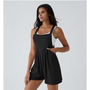 Halara Pockets Waffle Casual Overalls